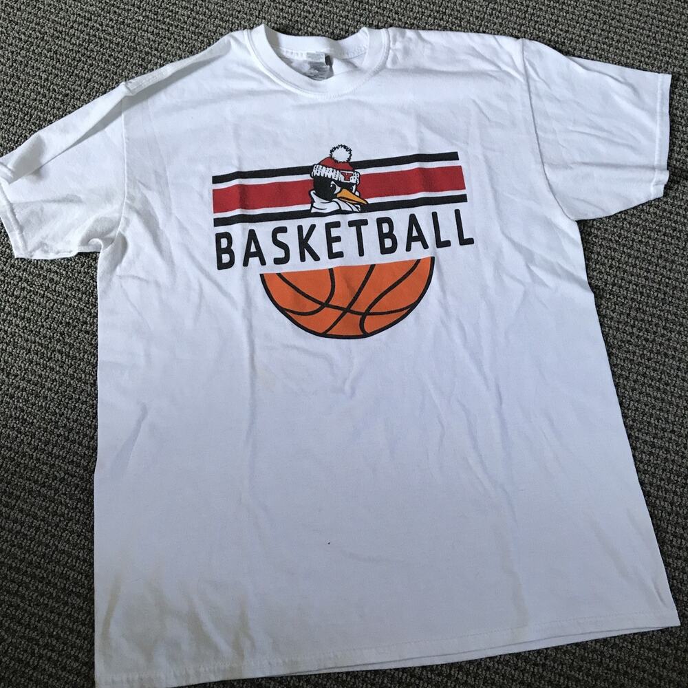 Youngstown State Penguins Basketball Large White Tee‎ By Gildan